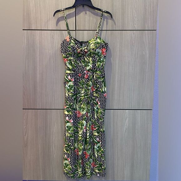As U Wish Tropical Print Romper Jumpsuit NWT XL - Picture 1 of 12
